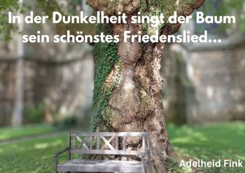 In der Dunkelheit sind der Baum sein schönstes Friedenslied...