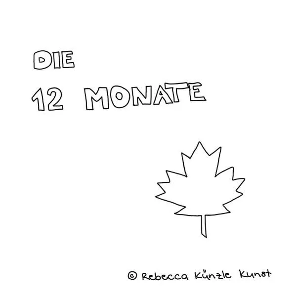 Cover: Malbuch "12 Monate"