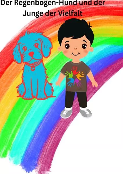 Der Regenbogen-Hund und der Junge der Vielfalt