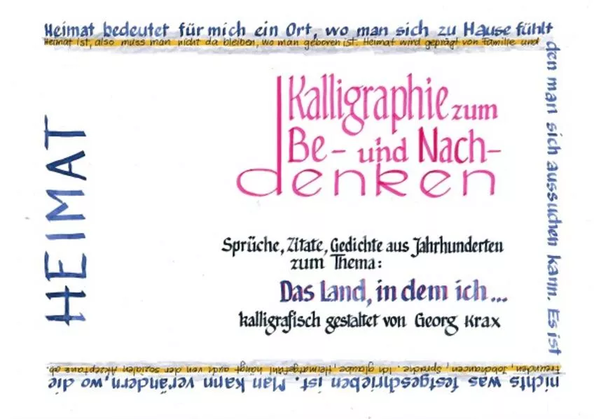 Cover: Kalligraphie / Heimat