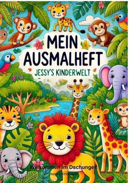 Cover: Mein Ausmalheft Dschungel