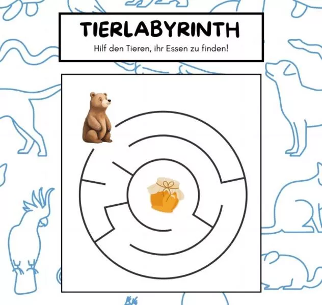 Tierlabyrinth - Hilf den Tieren, ihr Essen zu finden!