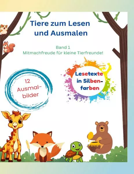 Cover: Tiere zum Lesen und Ausmalen