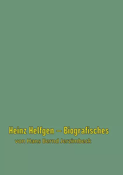 Cover: Heinz Helfgen