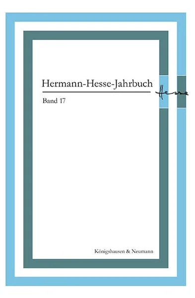 Cover: Hermann-Hesse-Jahrbuch, Band 17