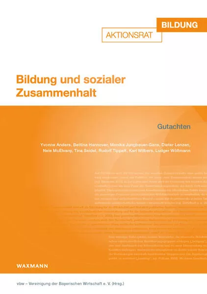Cover: Bildung und sozialer Zusammenhalt