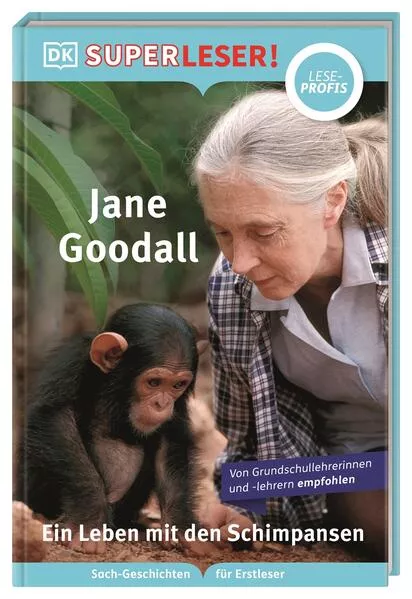 Cover: SUPERLESER! Jane Goodall. Ein Leben mit den Schimpansen