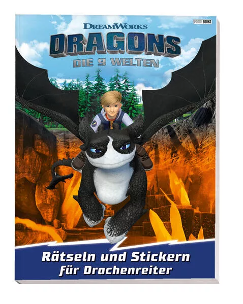 Cover: Dragons: Die 9 Welten: Rätseln und Stickern für Drachenreiter