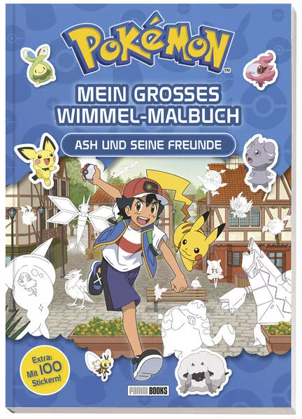 Cover: Pokémon: Mein großes Wimmel-Malbuch - Ash und seine Freunde