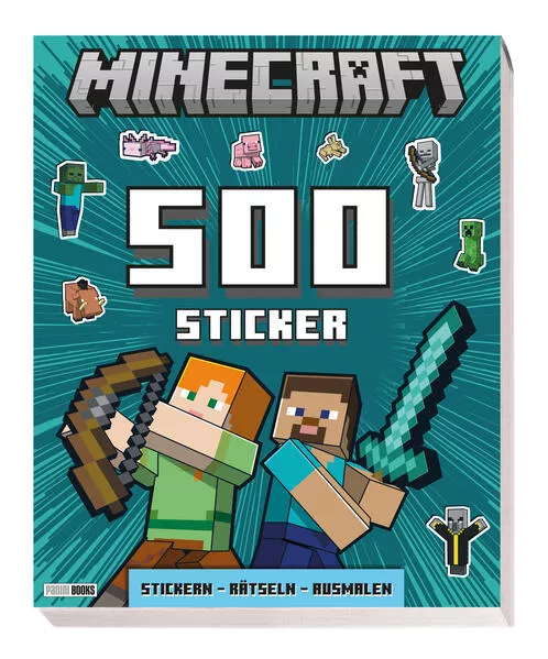 Minecraft: 500 Sticker- Stickern - Rätseln - Ausmalen</a>
