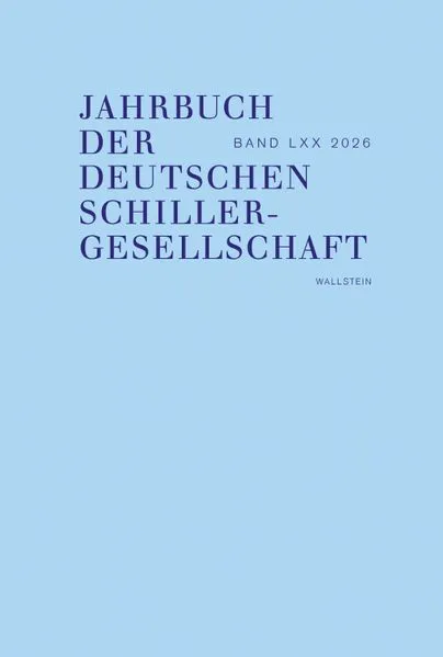 Cover: Jahrbuch der Deutschen Schillergesellschaft 2026