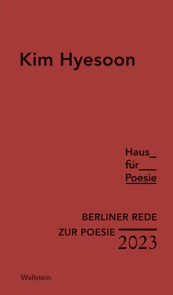 Cover: Berliner Rede zur Poesie 2023