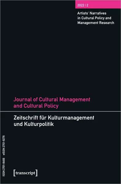 Cover: Journal of Cultural Management and Cultural Policy/Zeitschrift für Kulturmanagement und Kulturpolitik