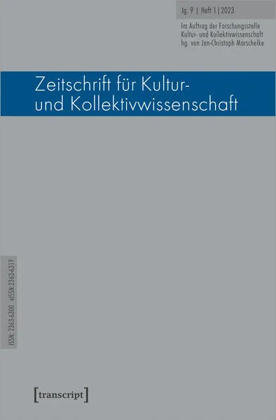 Cover: Zeitschrift für Kultur- und Kollektivwissenschaft