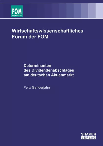 Cover: Determinanten des Dividendenabschlages am deutschen Aktienmarkt