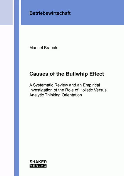 Cover: Causes of the Bullwhip Effect