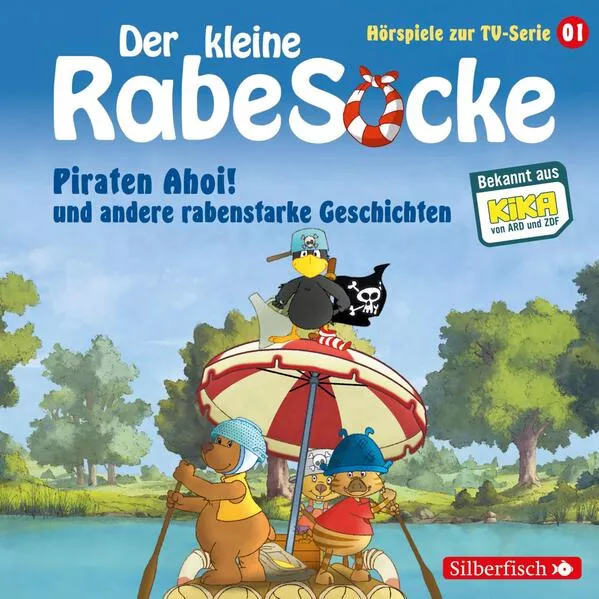 Cover: Piraten Ahoi!, Die Fußballwaldmeisterschaft, Das goldene Amulett (Der kleine Rabe Socke - Hörspiele zur TV Serie 1)