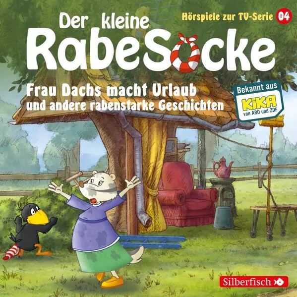 Cover: Frau Dachs macht Urlaub, Ein Tanzkleid für Frau Dachs, Rette sich, wer kann! (Der kleine Rabe Socke - Hörspiele zur TV Serie 4)