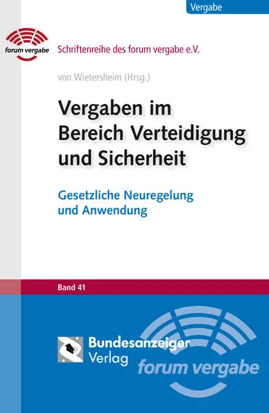 Vergaben im Bereich Verteidigung und Sicherheit (E-Book)
