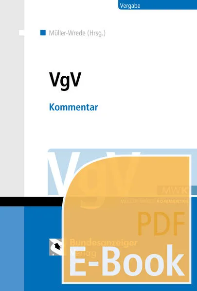 VgV / UVgO - Kommentar (E-Book)