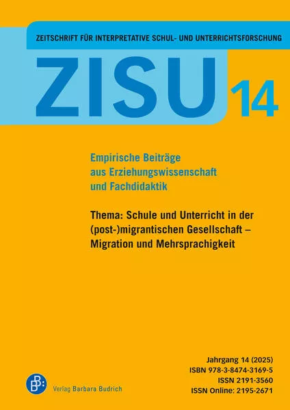 Cover: ZISU 14, 2025 - Zeitschrift für interpretative Schul- und Unterrichtsforschung
