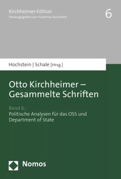 Cover: Otto Kirchheimer – Gesammelte Schriften