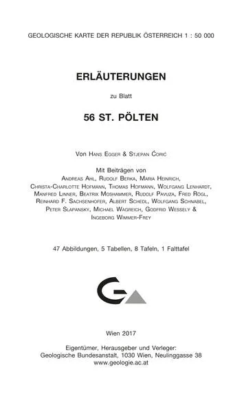 Cover: Erläuterungen zu Blatt 56 St. Pölten