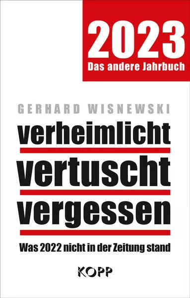 Cover: verheimlicht – vertuscht – vergessen 2023