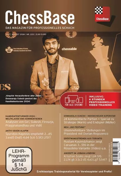 Cover: ChessBase Magazin #220 (Juli/August 2024)