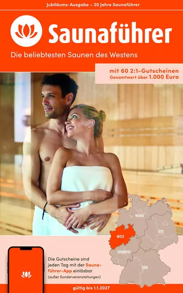 Cover: Westen NRW Saunaführer - Die 60 beliebtesten Saunen für den Westen / für NRW