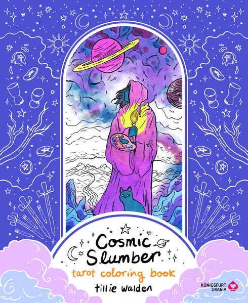 Cosmic Slumber Tarot Coloring Book