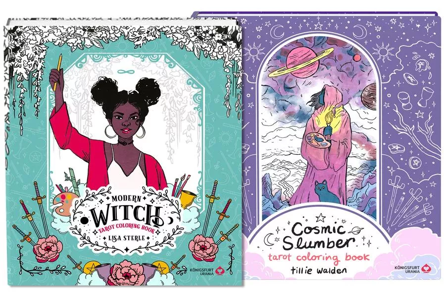 Modern Witch Tarot Coloring Book / Cosmic Slumber Tarot Coloring Books-Bundle</a>