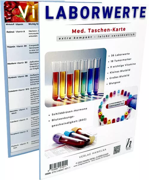Cover: Laborwerte - extra kompakt & leicht verständlich - Faltkarte A6 - Patienten-Ratgeber & Fachliteratur