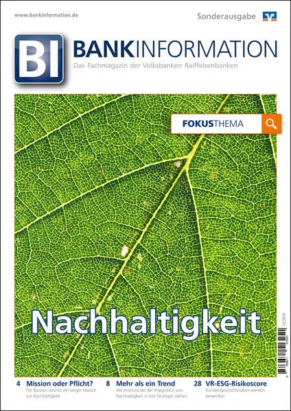 Cover: BankInformation, Fokus-Thema: Nachhaltigkeit