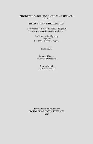 Bibliotheca Dissidentium XXXI