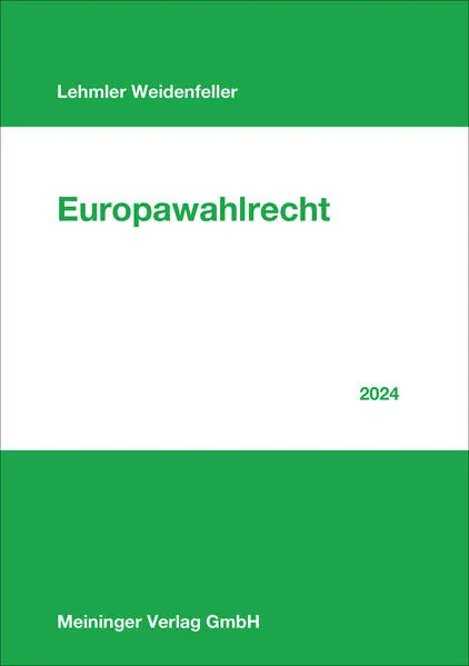 Cover: Europawahlrecht 2024