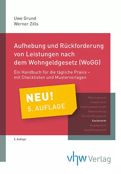 Cover: Aufhebung und Rückforderung von Leistungen nach dem Wohngeldgesetz (WoGG)