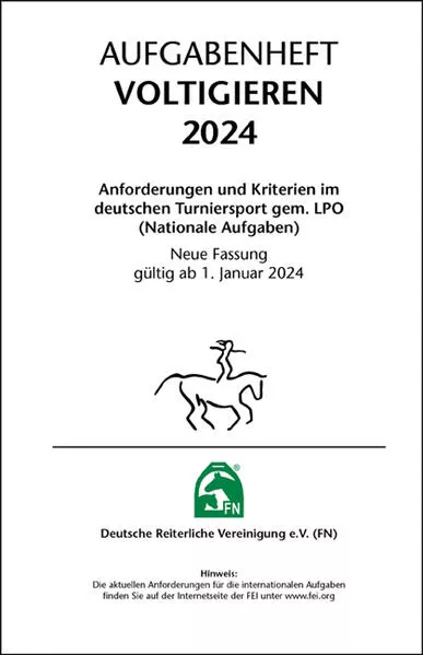 Cover: Aufgabenheft – Voltigieren 2024