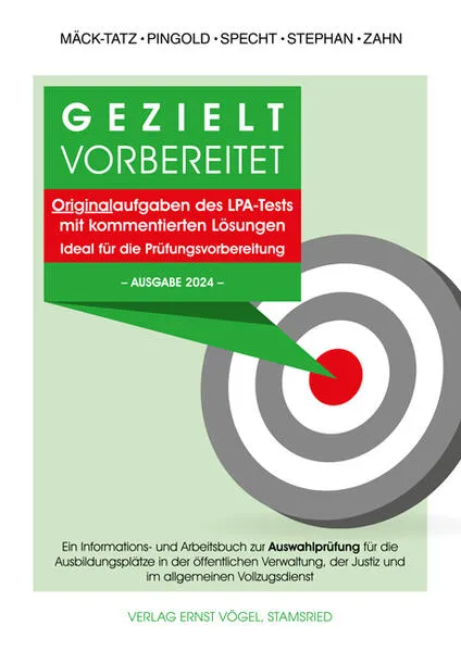 Gezielt vorbereitet Originalaufgaben des LPA-Tests mit kommentierten Lösungen. Ideal für die Prüfungsvorbereitung. -Ausgabe 2024-