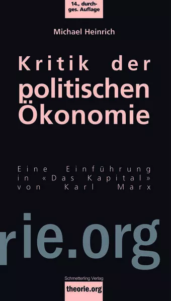 Cover: Kritik der politischen Ökonomie
