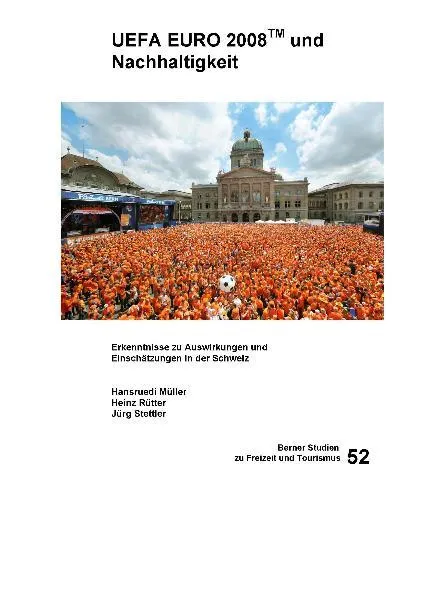 Cover: UEFA Euro 2008 und Nachhaltigkeit