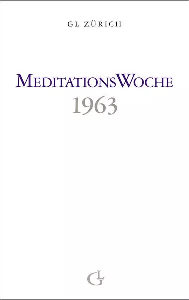 Cover: Meditationswoche 1963