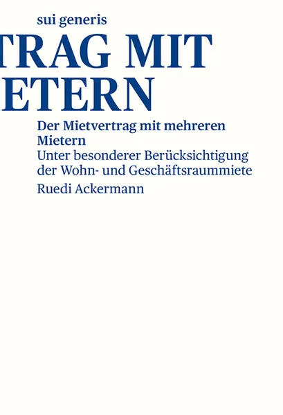 Cover: Der Mietvertrag mit mehreren Mietern
