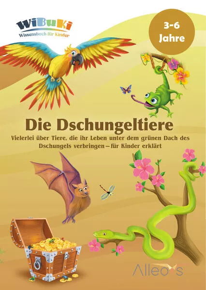 Cover: "WiBuKi" Wissensbuch für Kinder: Die Dschungleltiere