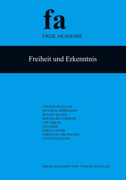 Cover: Freiheit und Erkenntnis