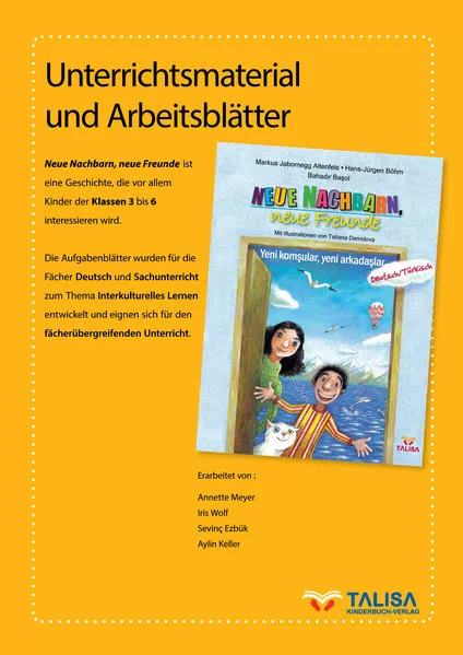 Cover: Unterrichtsmaterial und Arbeitsblätter "Neue Nachbarn, neue Freunde"