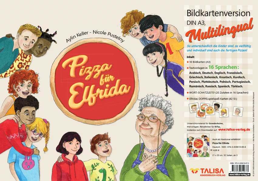 Cover: Pizza für Elfrida - Bildkartenversion (A3, Multilingual)