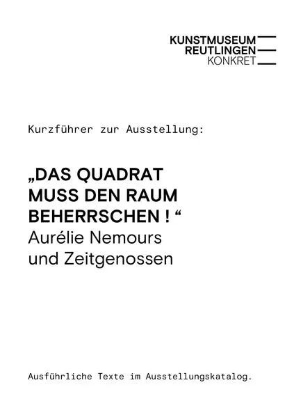 "DAS QUADRAT MUSS DEN RAUM BEHERRSCHEN!"