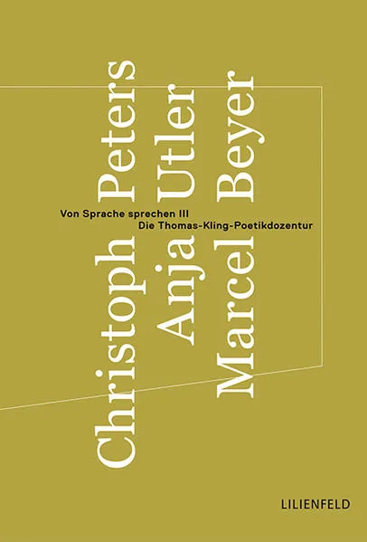 Cover: Von Sprache sprechen III