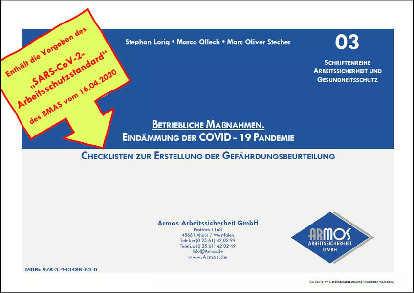 03 - Checklisten zur Erstellung der Gefährdungsbeurteilung